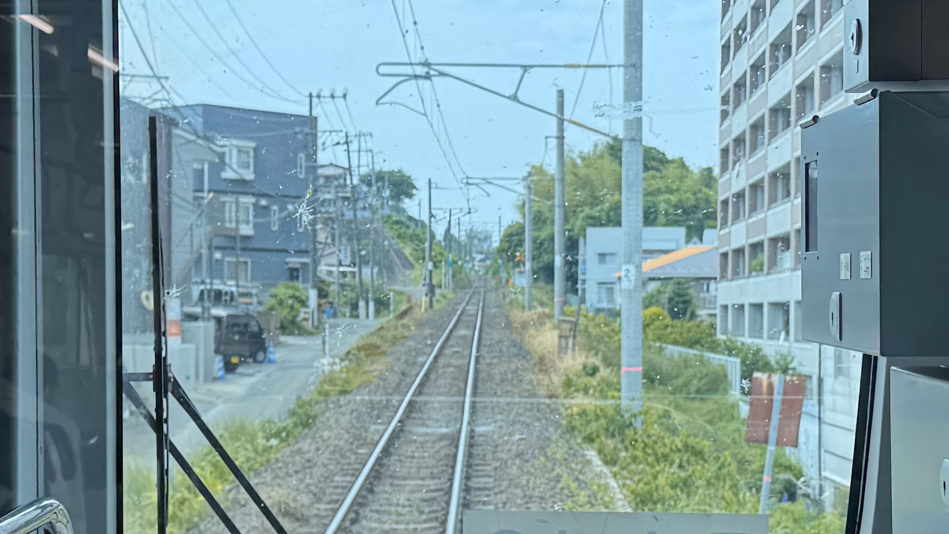 仙山線車窓 住宅街